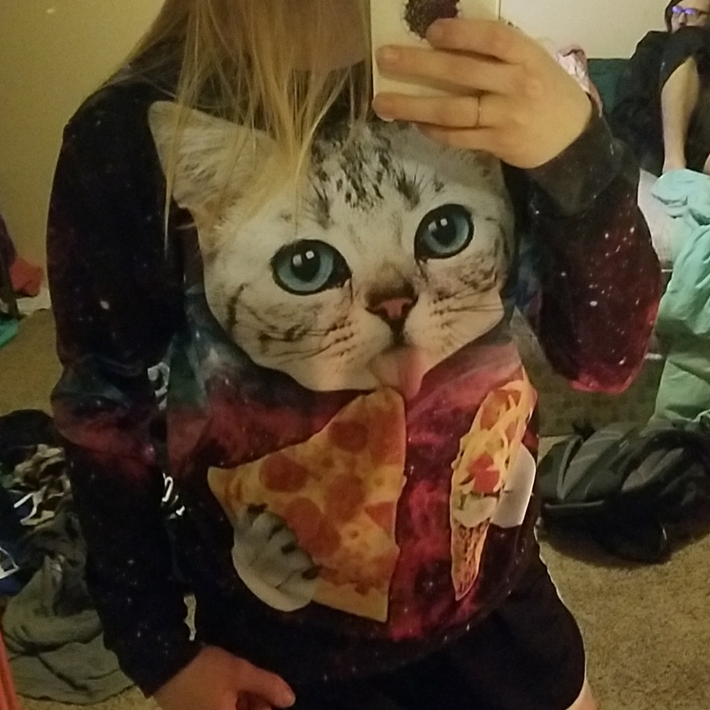 Galaxy cat weatshirt